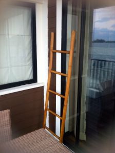what appears to be a ladder on the balcony of my room